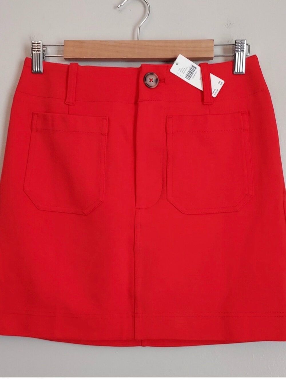 Anthropologie Red Mini Skirt